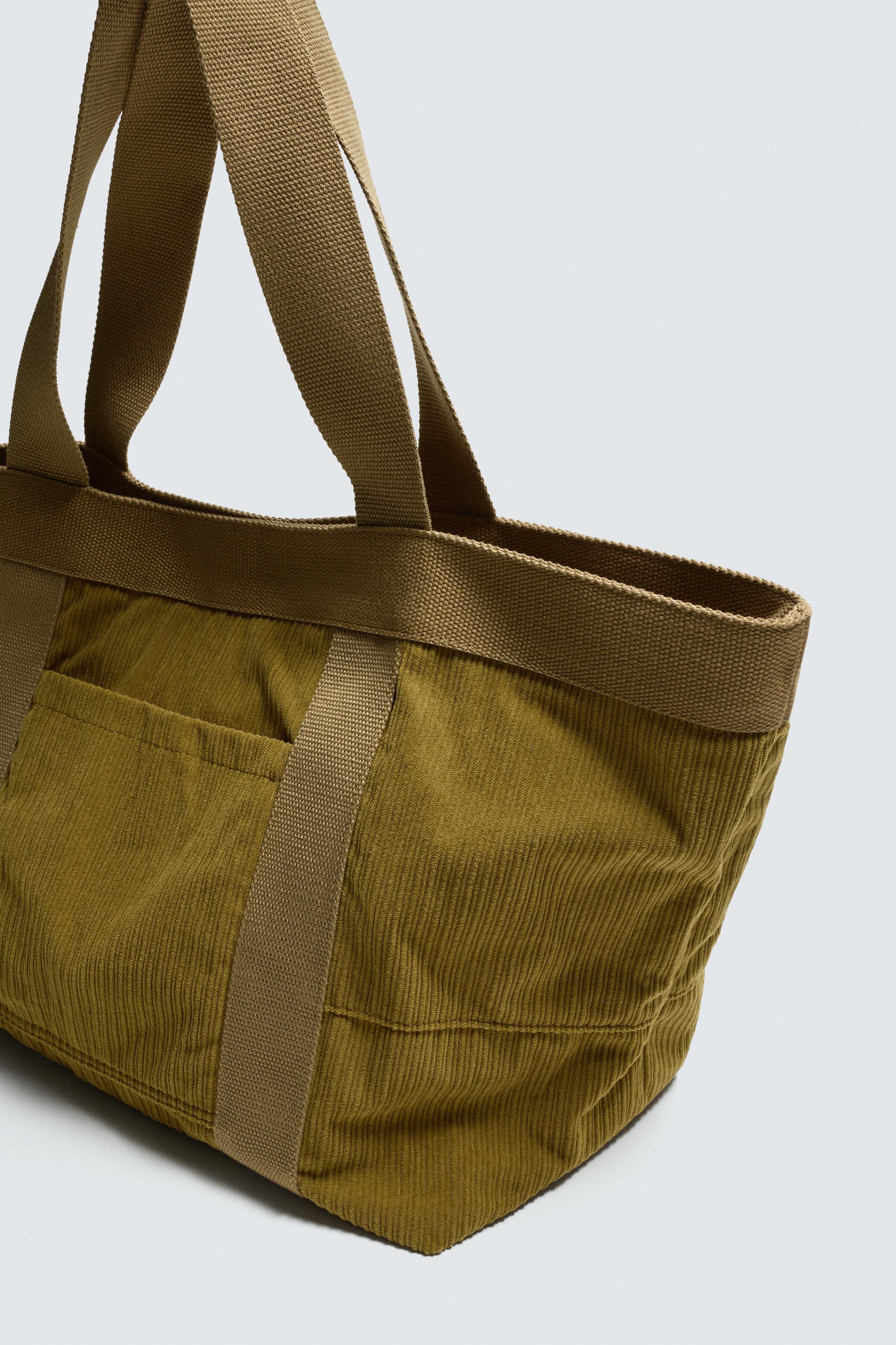 CORDUROY EFFECT TOTE BAG